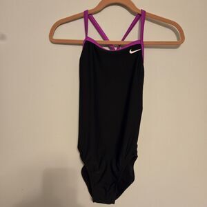 Nike Swim Womens Swimsuit 32 Black Hydrastrong  Reacerback‎ One Piece NEW
